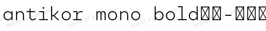 antikor mono bold字体字体转换